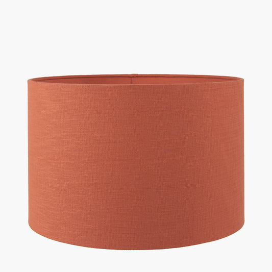 Lino 25cm Cinnamon Self Lined Linen Drum Shade
