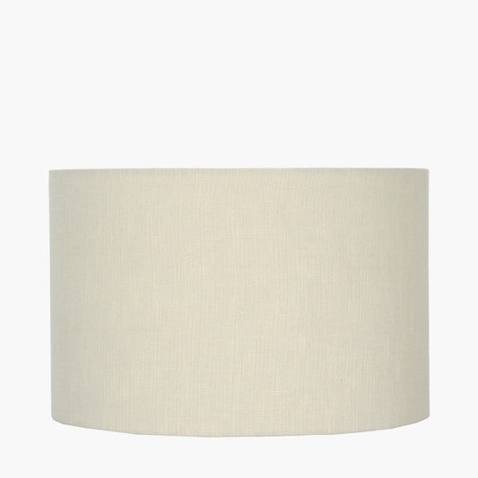Lino 25cm Cream Self Lined Linen Drum Shade for sale - Woodcock and Cavendish