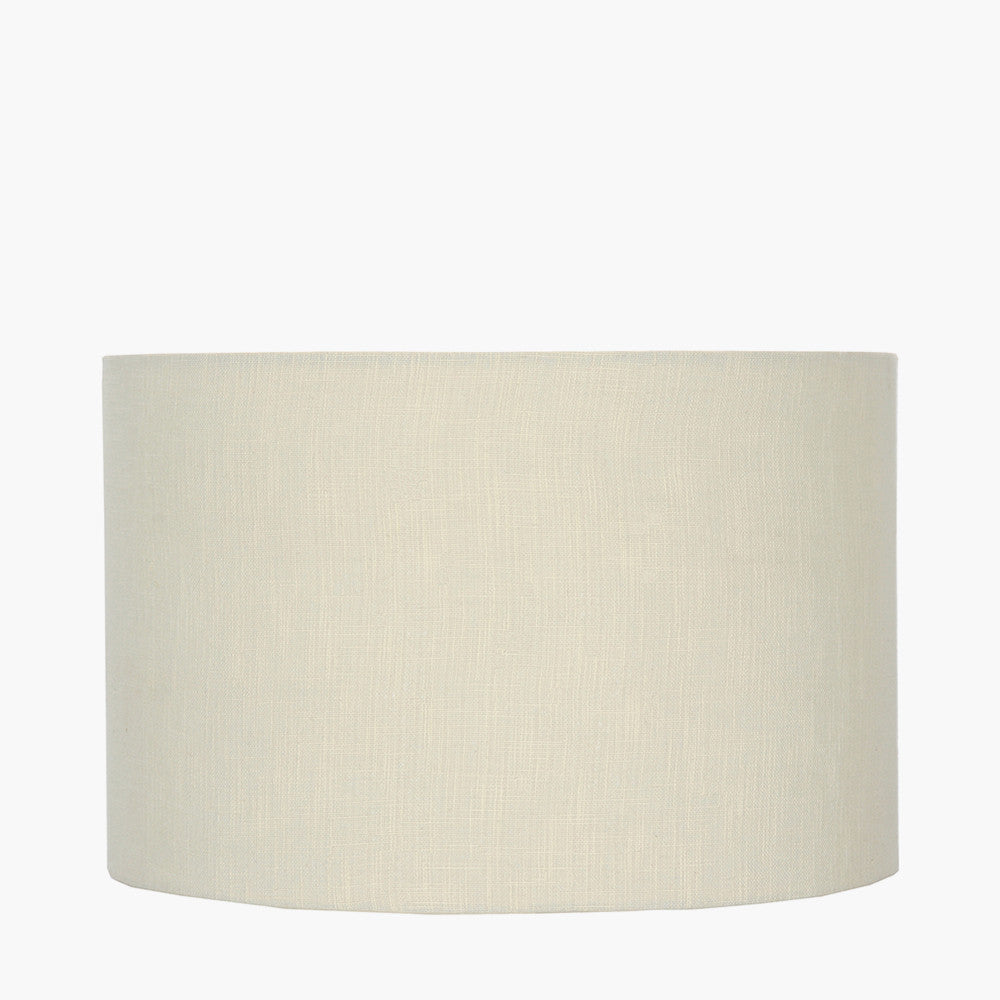 Lino 50cm Cream Self Lined Linen Drum Shade for sale - Woodcock and Cavendish