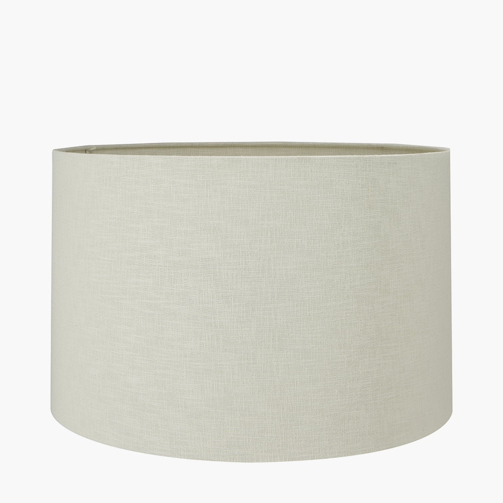 Lino 30cm Cream Self Lined Linen Drum Shade for sale - Woodcock and Cavendish