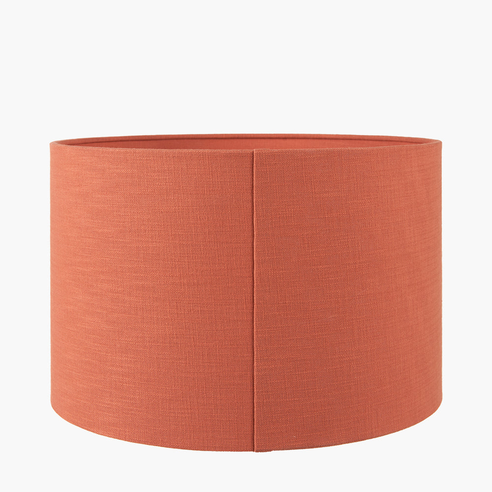 Lino 40cm Cinnamon Self Lined Linen Drum Shade