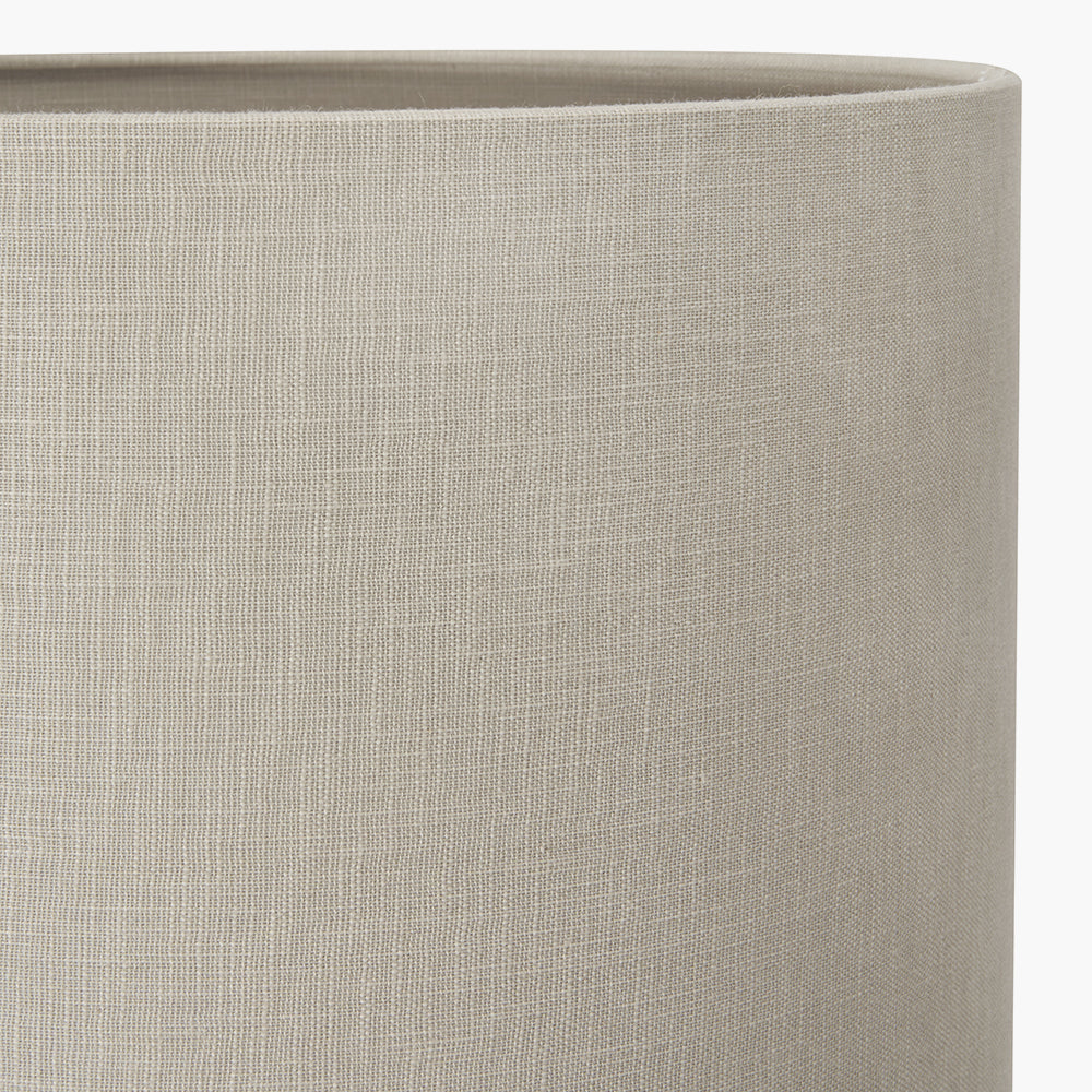 Lino 45cm Grey Self Lined Linen Drum Shade for sale - Woodcock and Cavendish