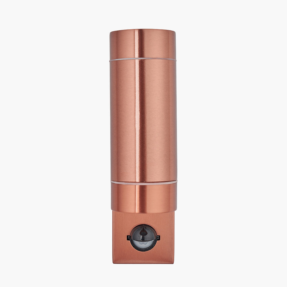 Lantana Copper Metal Dual PIR Wall Light for sale - Woodcock and Cavendish
