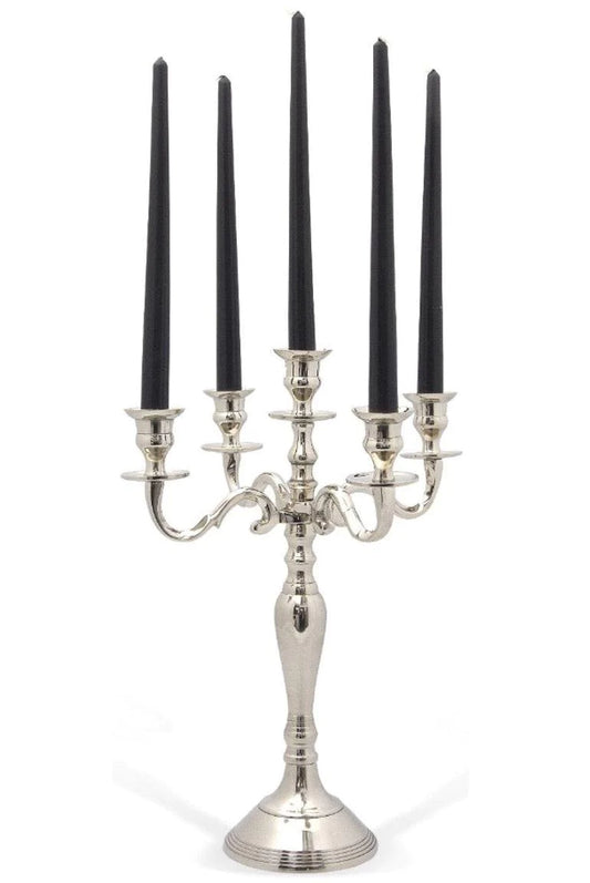5 Stem Nickel Plated Candelabra for sale - Woodcock and Cavendish