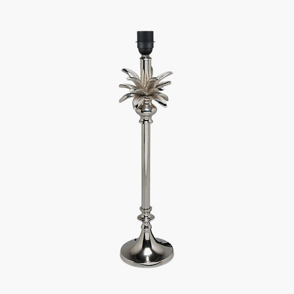 Trafalgar Nickel Metal Palm Tree Table Lamp