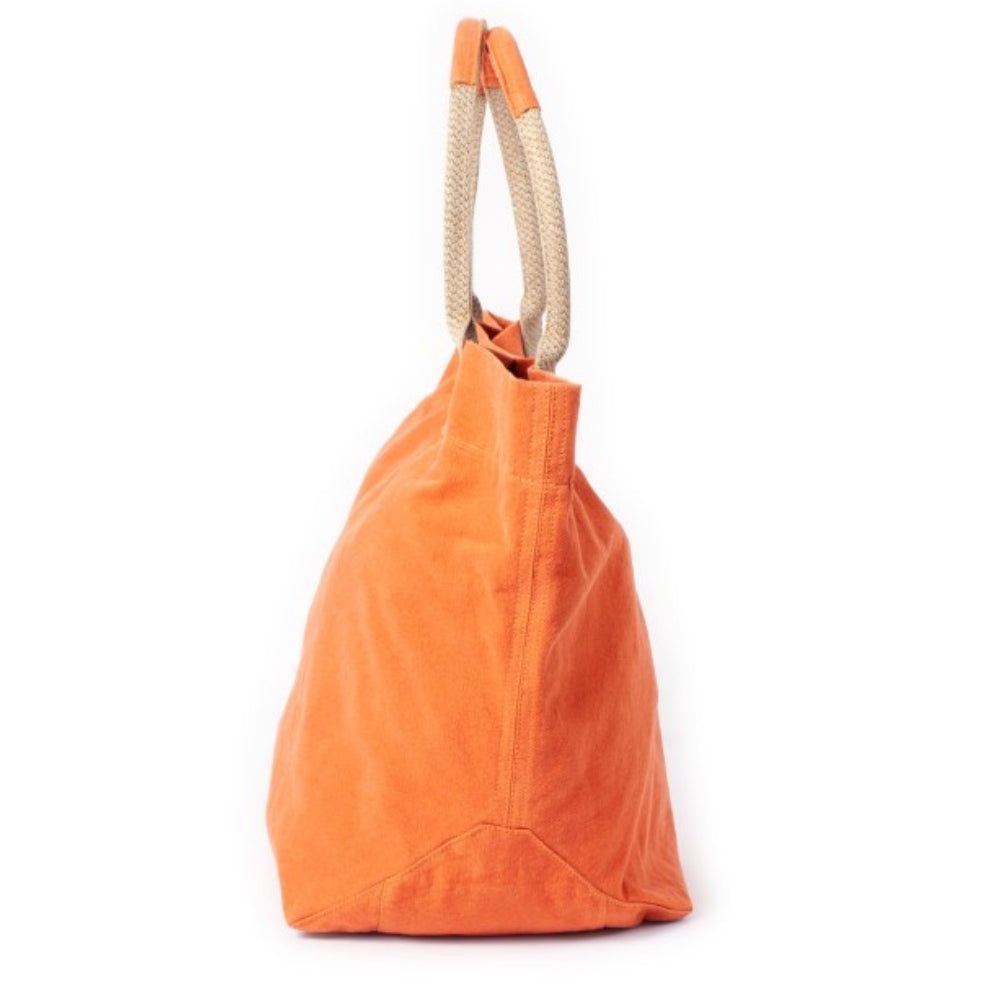 Soft Tote Bag in Chili Orange for sale - Woodcock and Cavendish