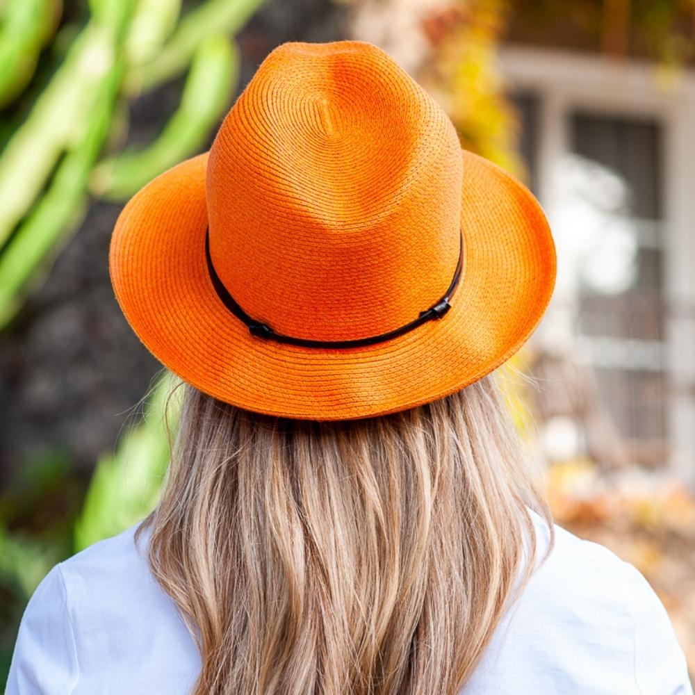 Borsalino Hat  - Clementine Orange for sale - Woodcock and Cavendish