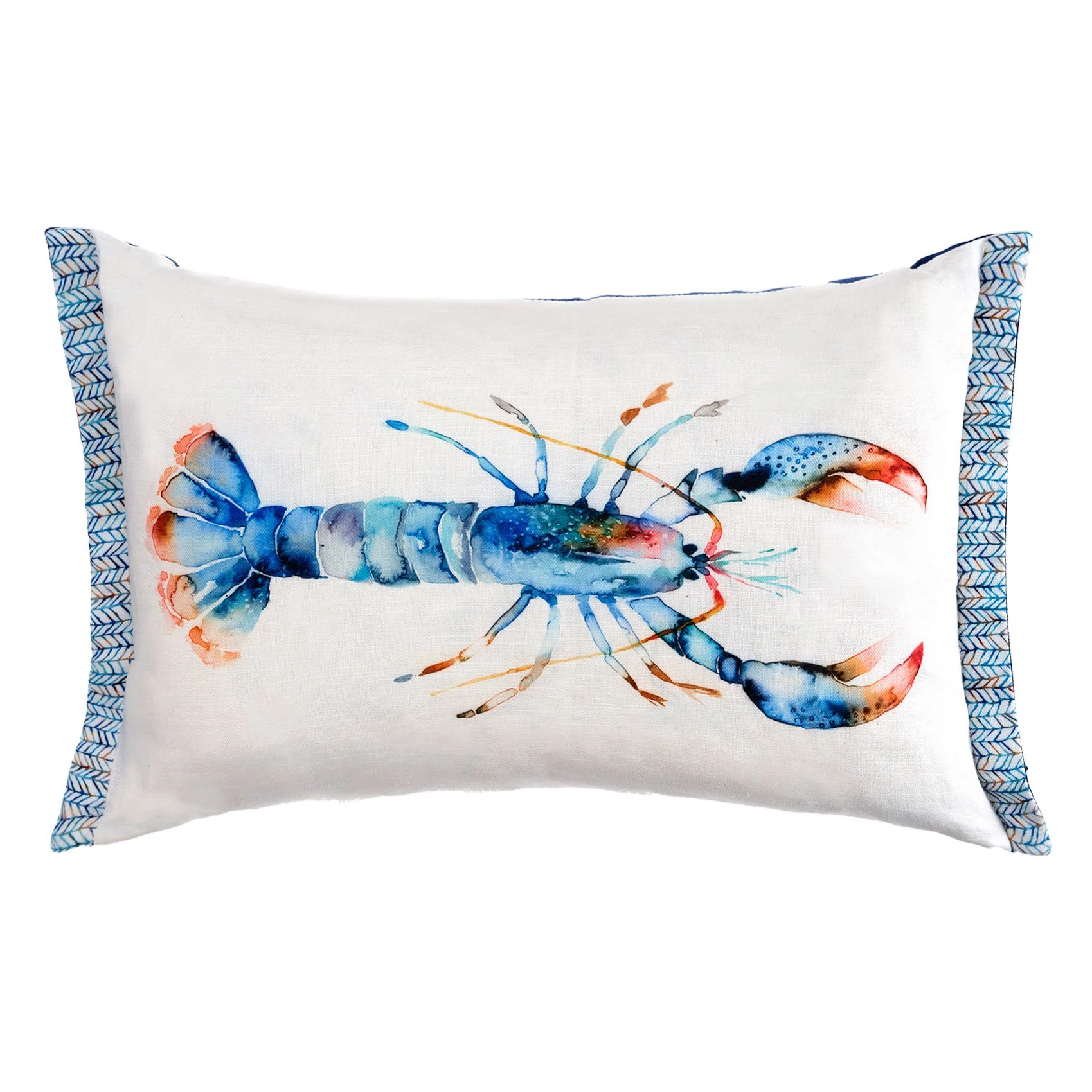 Lobster Cobalt Cushion for sale - Woodcock and Cavendish