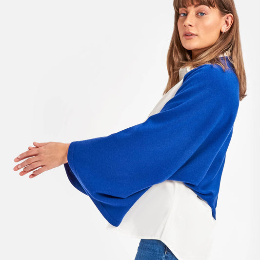 Cashmere & Merino Wool Wrap – Cobalt Blue