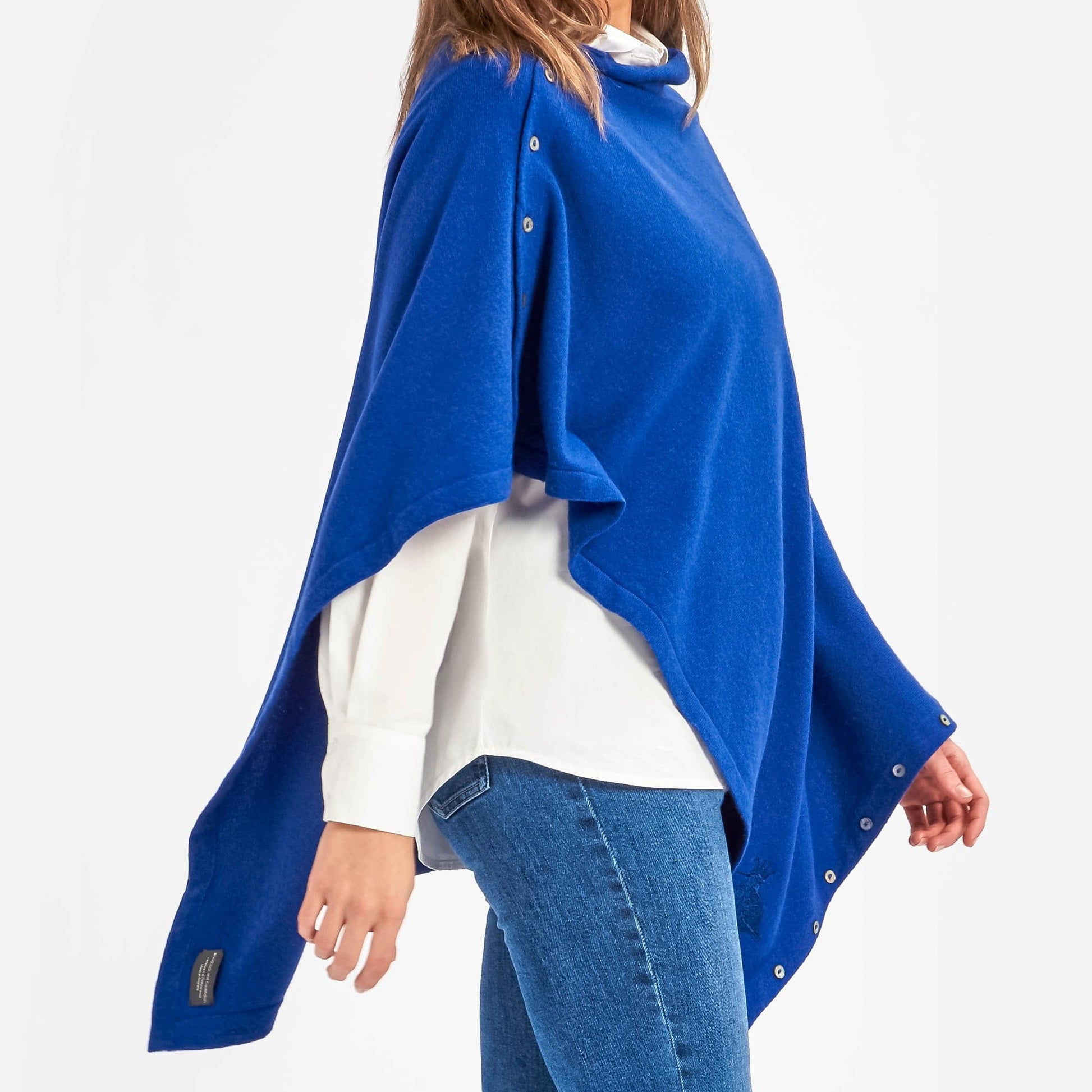 Cashmere & Merino Wool Wrap – Cobalt Blue