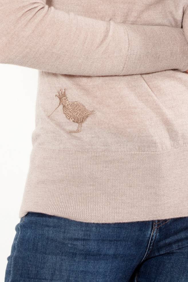 Extra Fine Merino Wool Polo Neck Jumper – Oatmeal