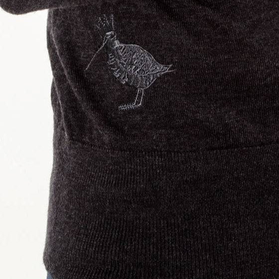 Extra Fine Merino Wool Polo Neck Jumper – Slate Grey