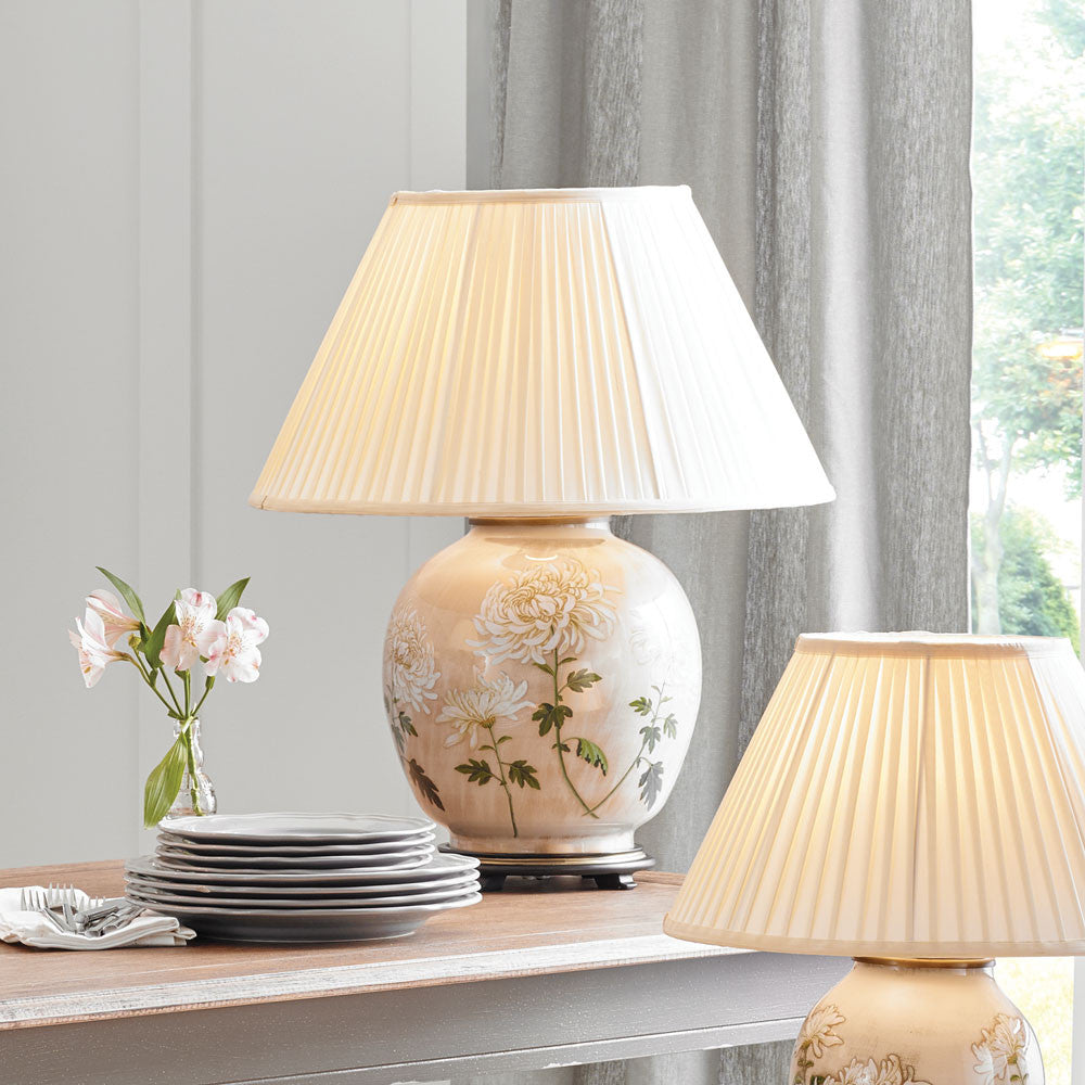 RHS Chrysanthemum Large Glass Table Lamp