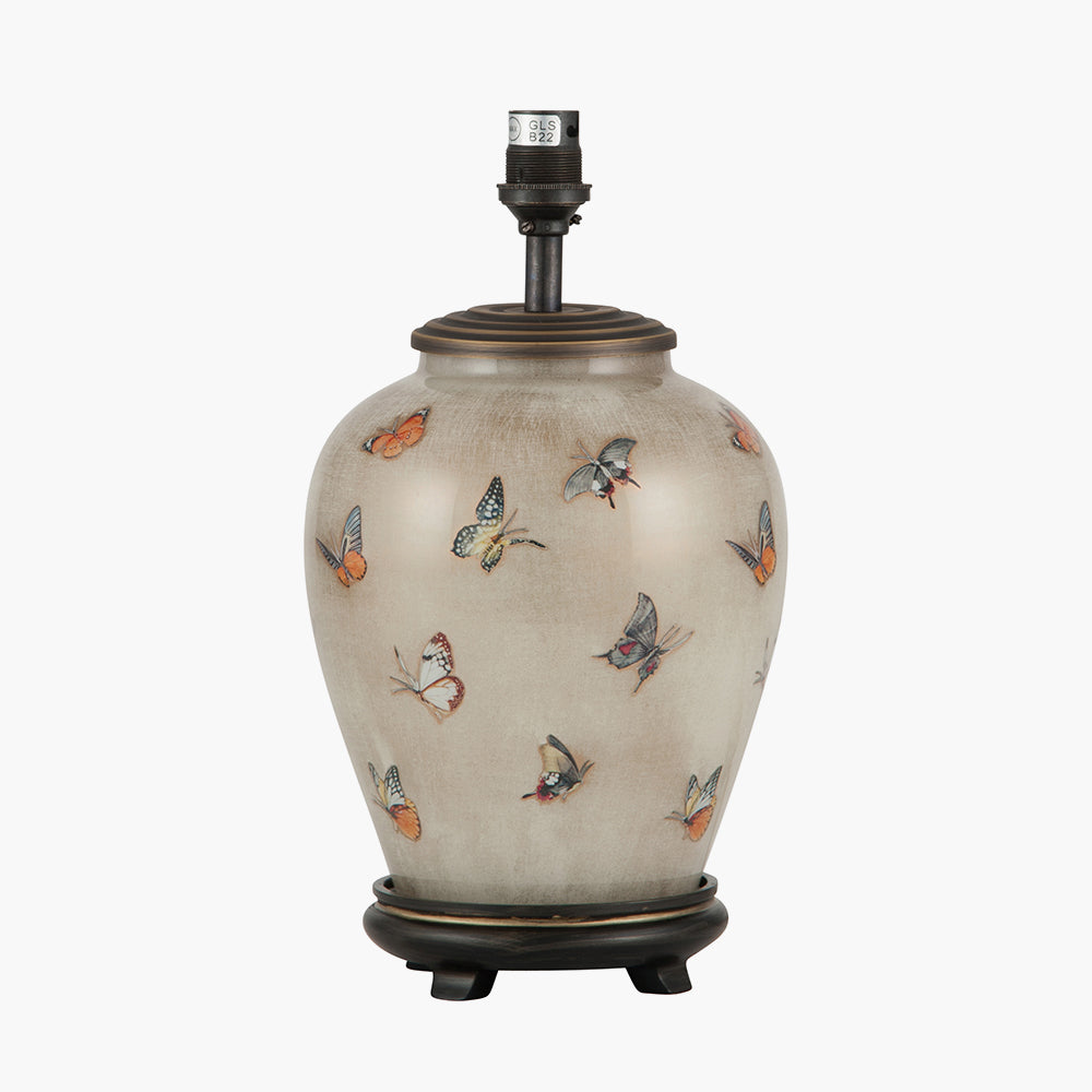 Butterflies Small Glass Table Lamp