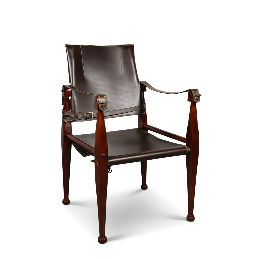 Bridle Leather Campaign Chair