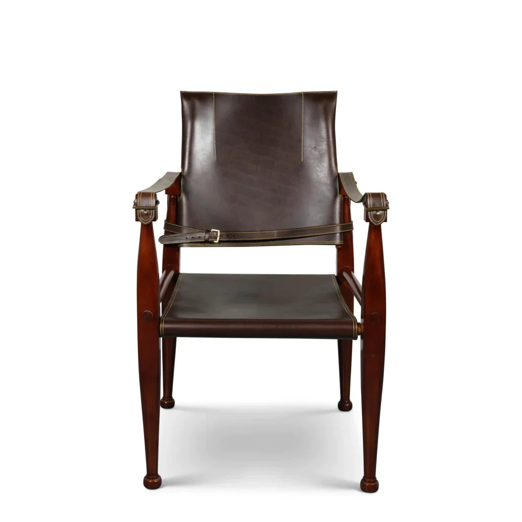 Bridle Leather Campaign Chair