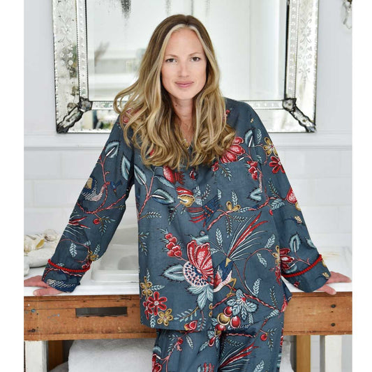 Grey Fruit Bird Pyjamas for sale - Woodcock and Cavendish