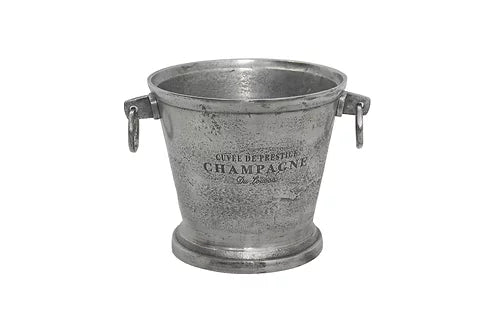 Nickel Plated Wine Bucket - Cuvee De Prestige Champagne for sale - Woodcock and Cavendish