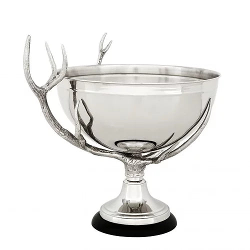 Nickel Plated Stag Fruit Bowl for sale - Woodcock and Cavendish