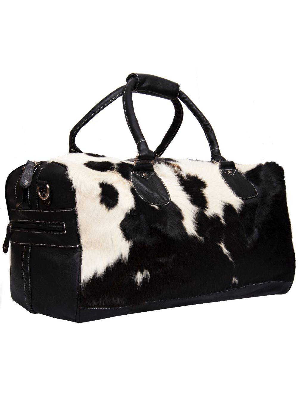 Black Cowhide Leather Weekend Bag for sale - Woodcock and Cavendish