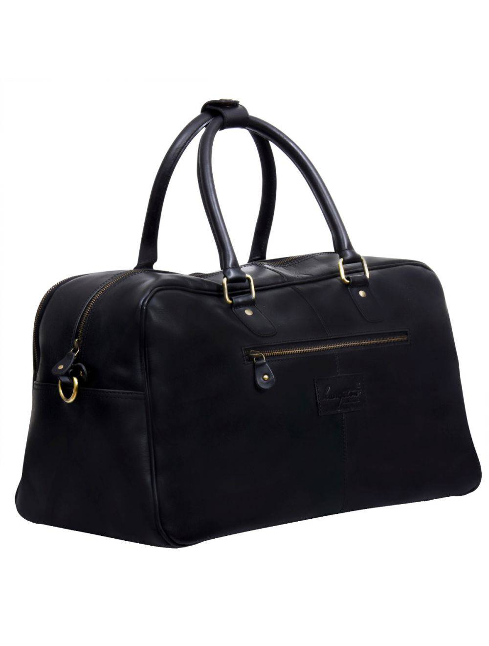 Black Leather Travel Carry On Duffle Bag Luggage for sale - Woodcock and Cavendish