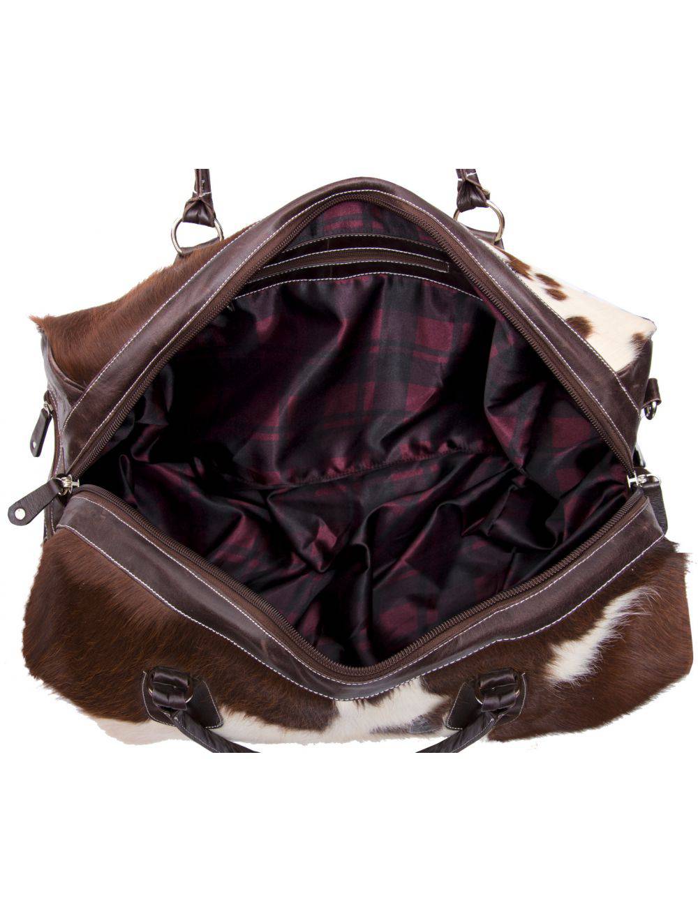Brown Cowhide Leather Weekend Bag for sale - Woodcock and Cavendish