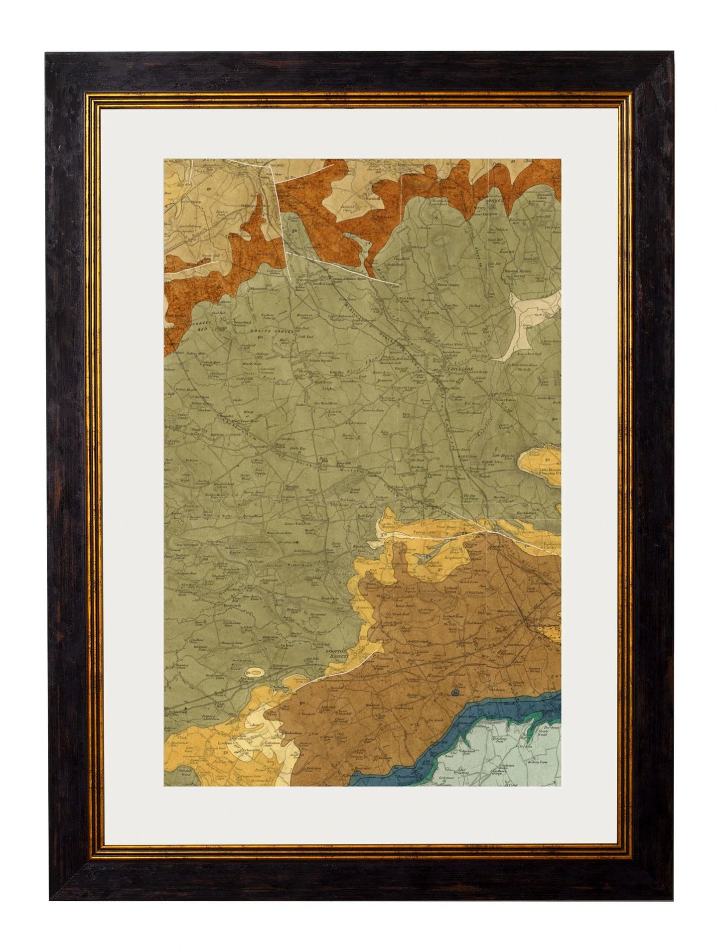 C.1850 British Geology Maps Frames for sale - Woodcock and Cavendish