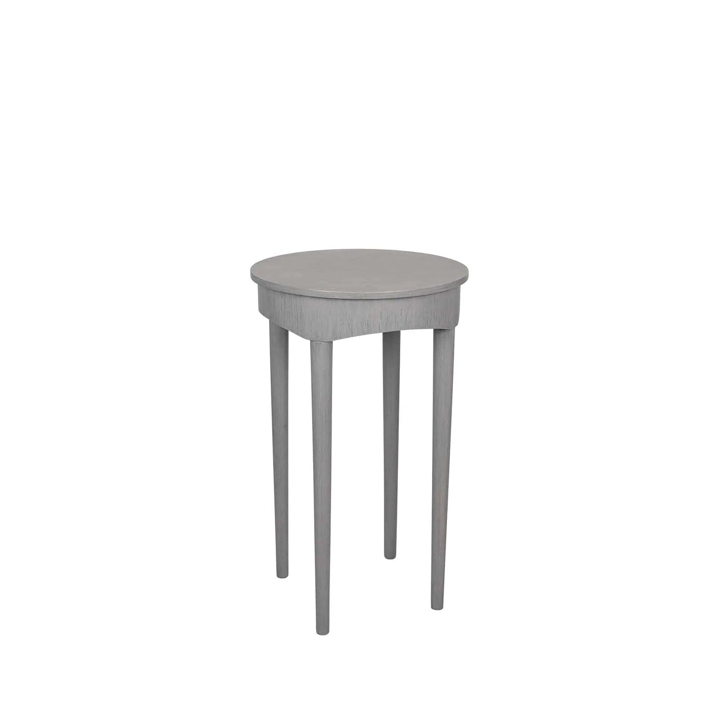 Dark Grey Pine Wood Round Occasional Table for sale - Woodcock and Cavendish