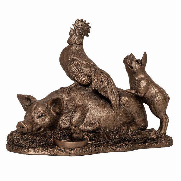 Down on the Farm Bronze Sculpture for sale - Woodcock and Cavendish