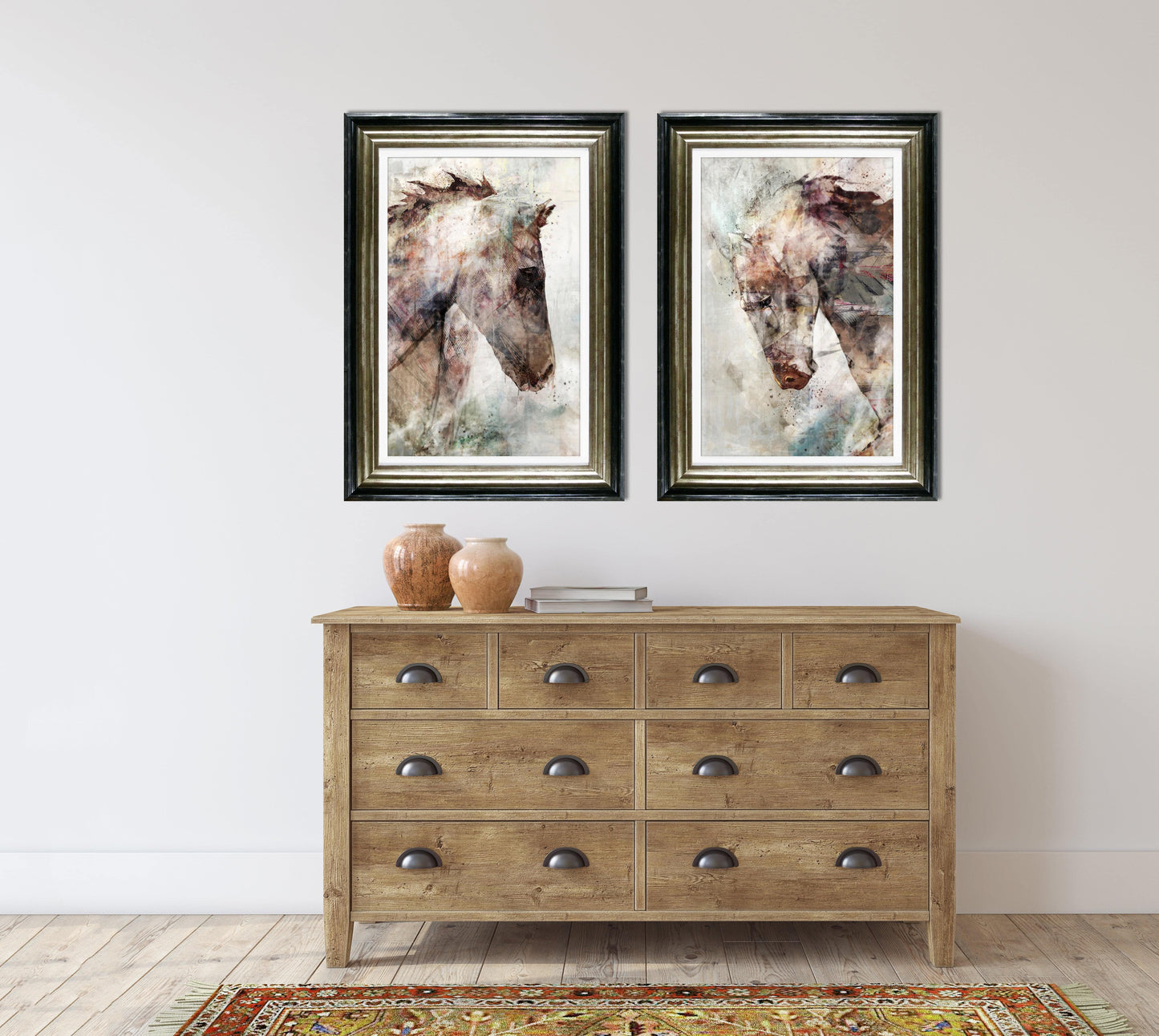 Force by Ken Roko - Framed Print - Set of 2 for sale - Woodcock and Cavendish