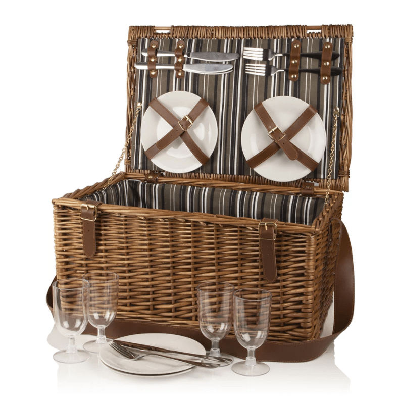 Four Person Fitted Picnic Basket for sale - Woodcock and Cavendish