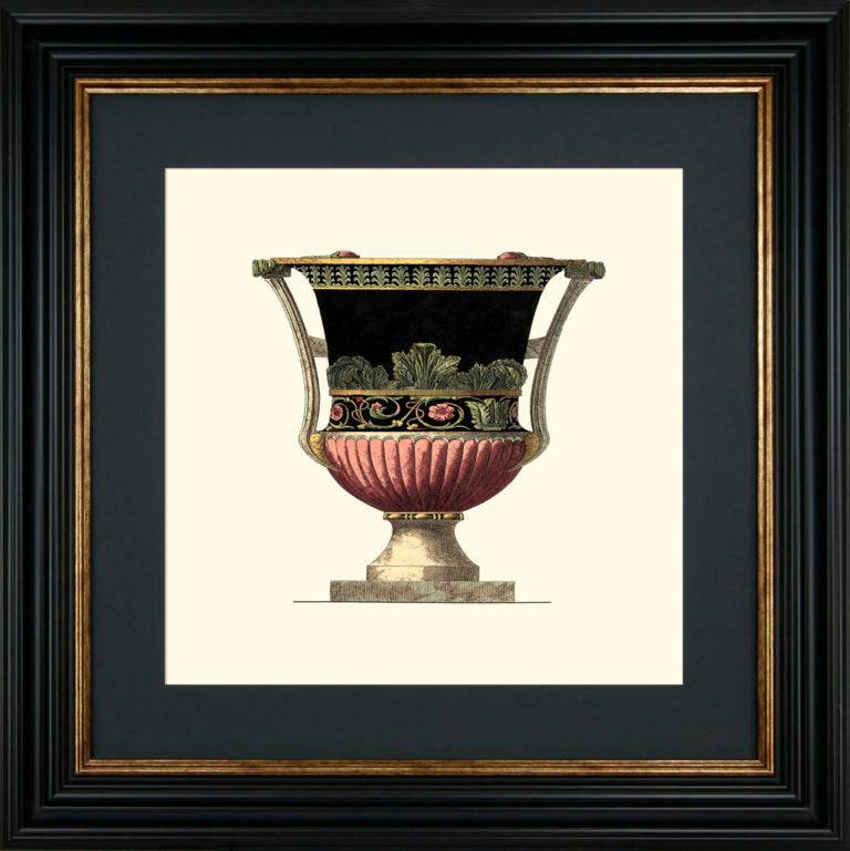 Giardini Urns - Framed Print - Set of 2 for sale - Woodcock and Cavendish