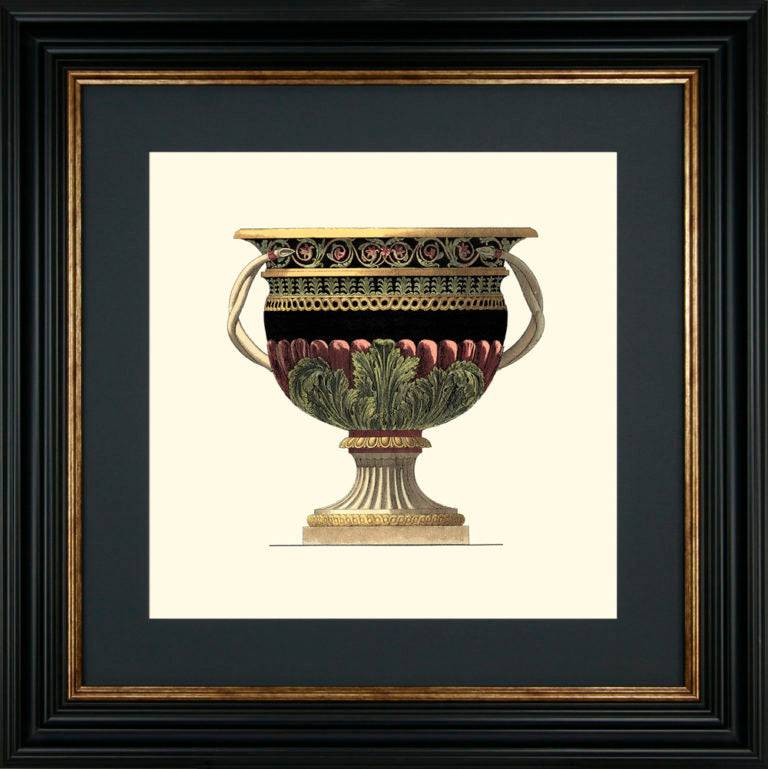 Giardini Urns - Framed Print - Set of 2 for sale - Woodcock and Cavendish