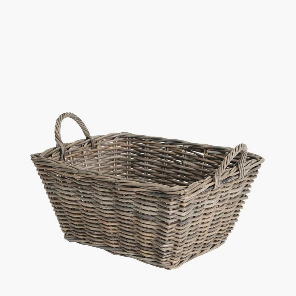 Grey Kubu Storage Basket with Handles for sale - Woodcock and Cavendish