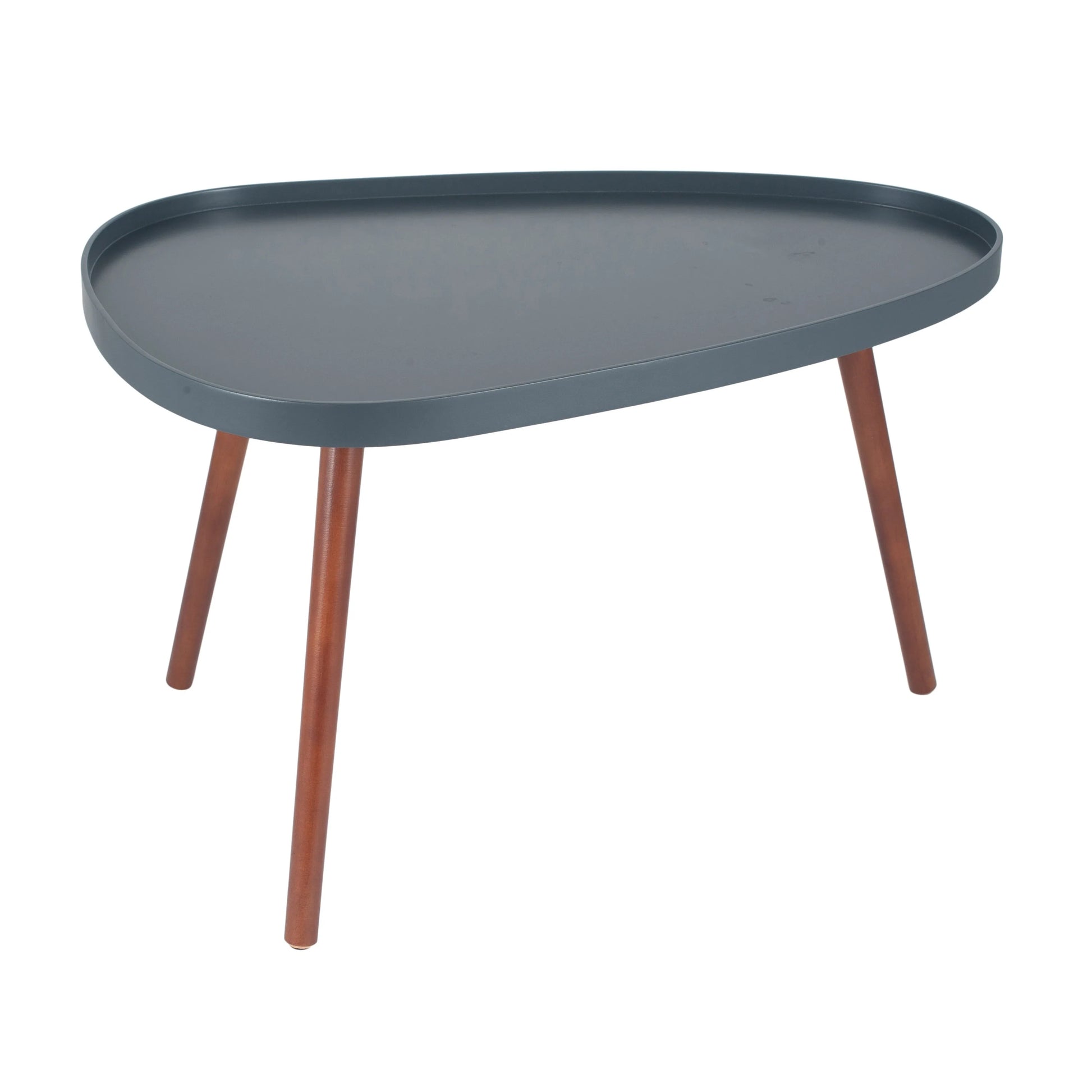Grey Wood Teardrop Coffee Table for sale - Woodcock and Cavendish