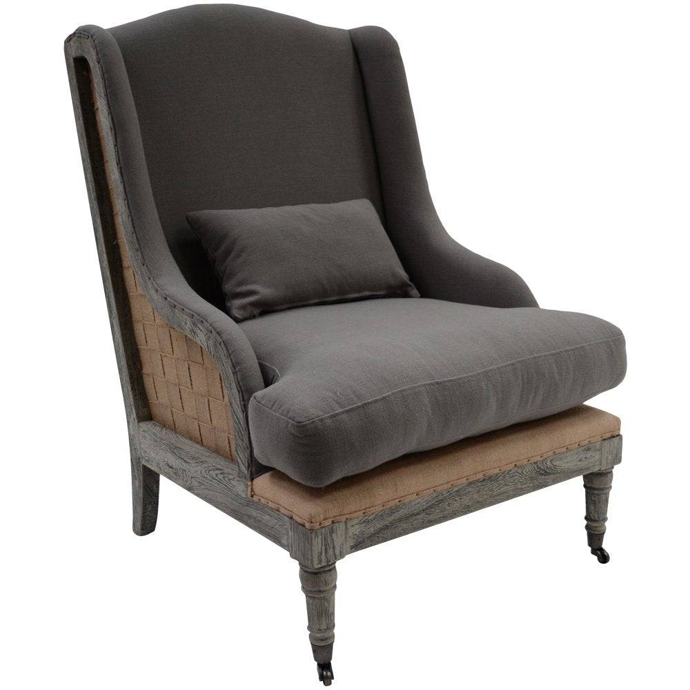 Gustavian Armchair in Grey for sale - Woodcock and Cavendish