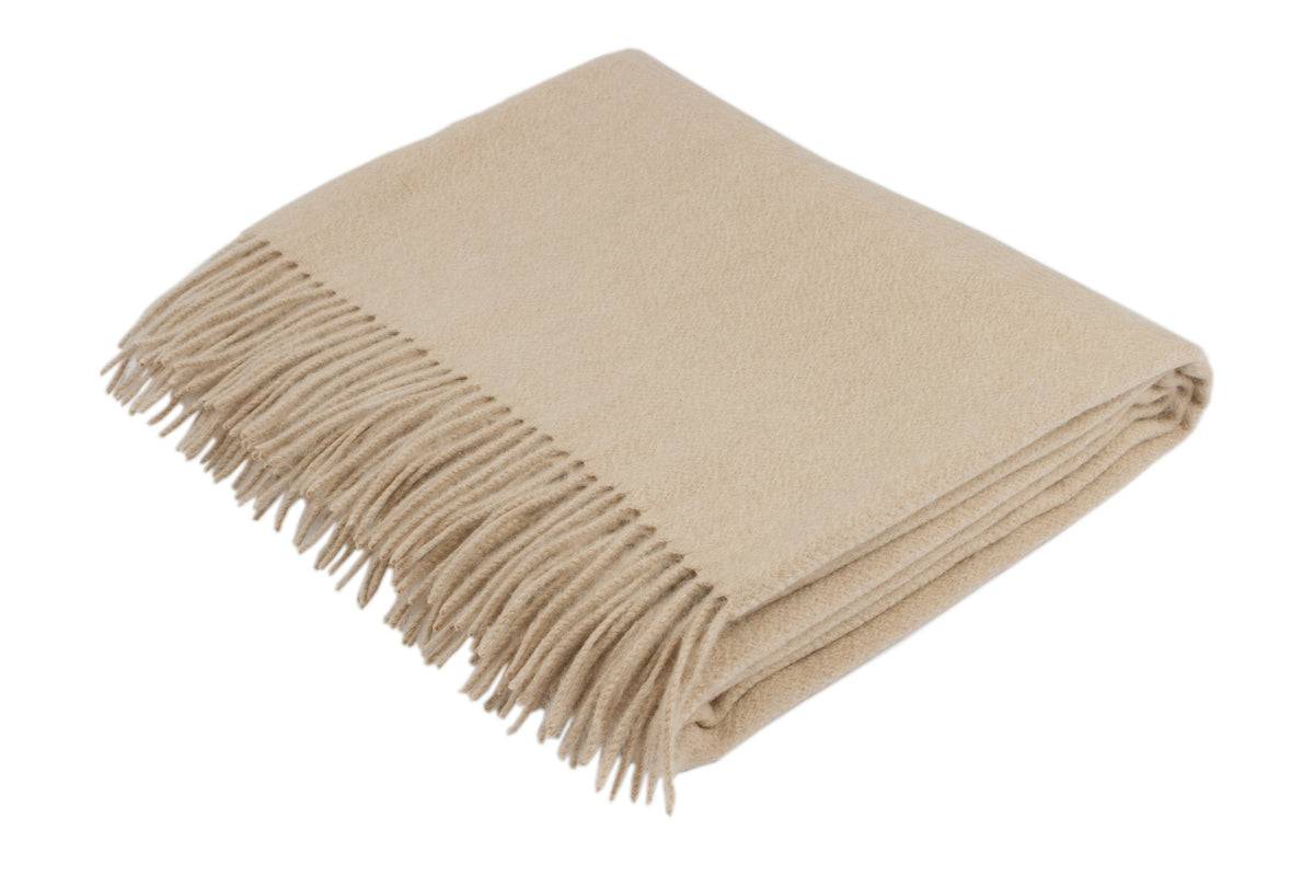 Hogarth Cashmere Natural Brown Throw for sale - Woodcock and Cavendish