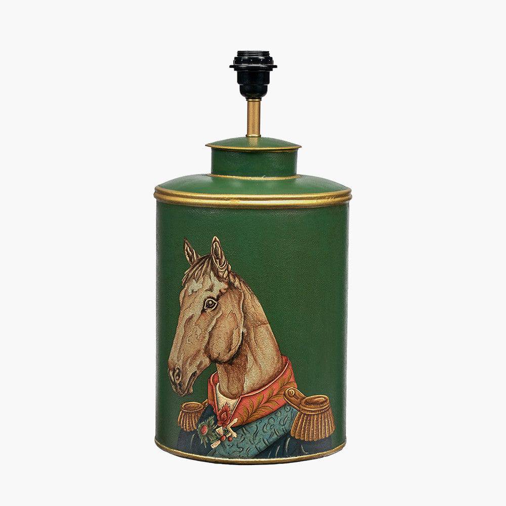 Horse Green Hand Painted Table Lamp for sale - Woodcock and Cavendish