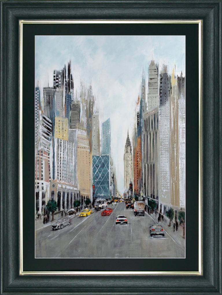 New York Vibe by Aziz Kadmiri - Framed Print - Set of 2 for sale - Woodcock and Cavendish