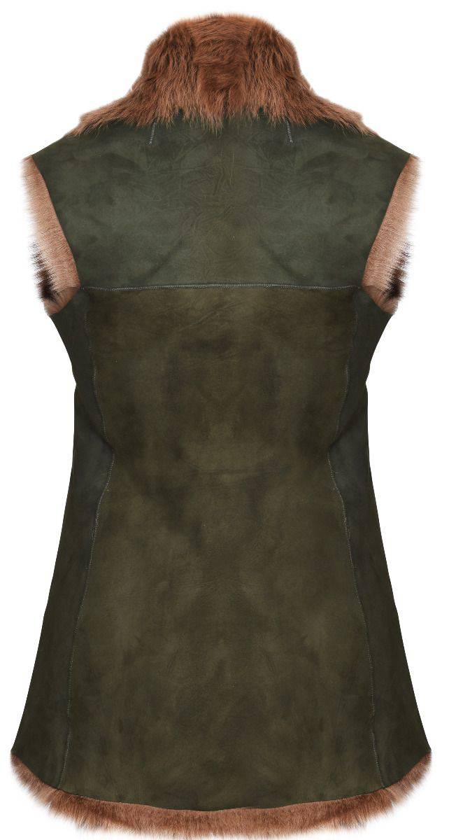 Olive Ladies Toscana Sheepskin Gilet for sale - Woodcock and Cavendish