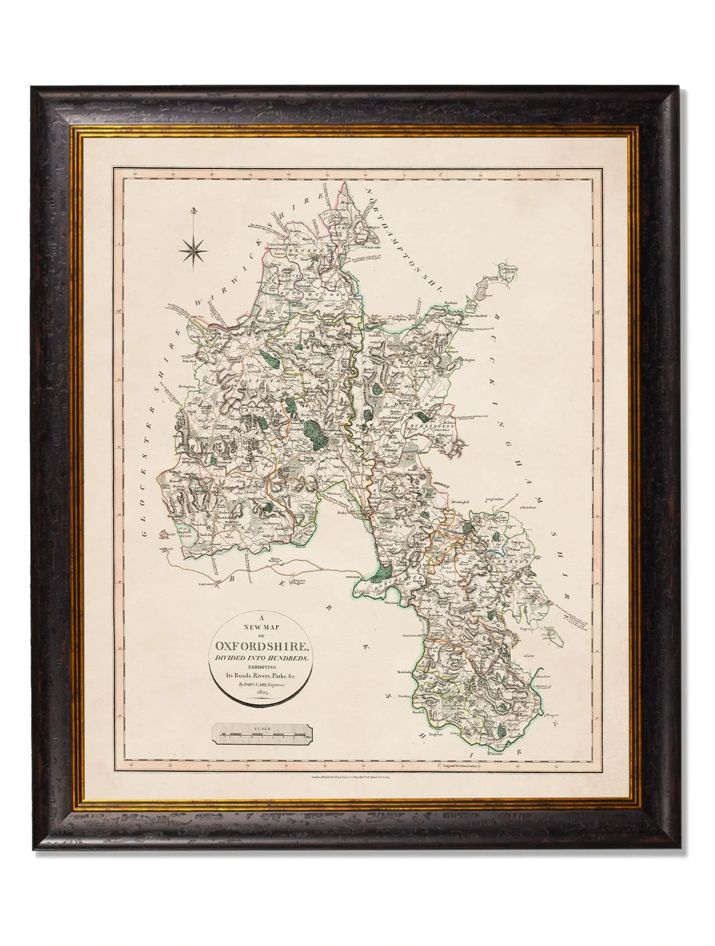 C.1806 County Maps Of England Frame for sale - Woodcock and Cavendish