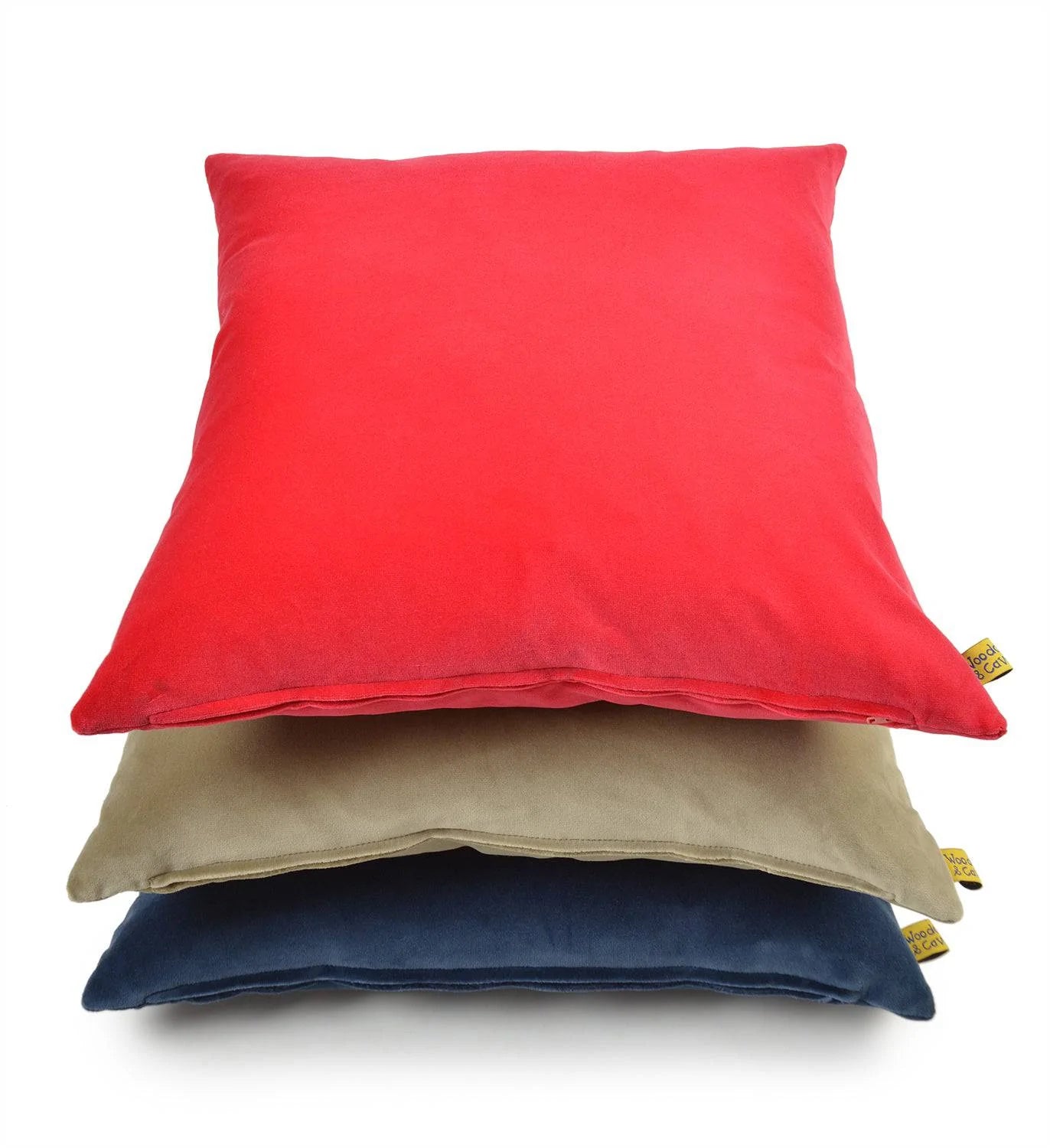 Cerise velvet cushions clearance