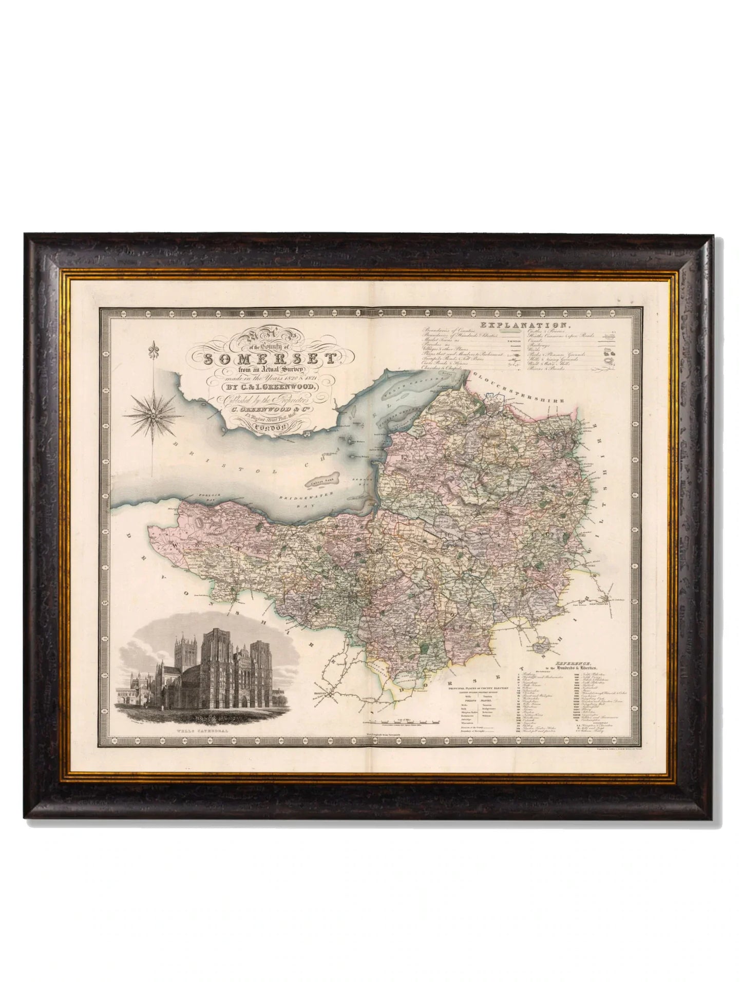 C.1830 County Maps Of England Frames for sale - Woodcock and Cavendish
