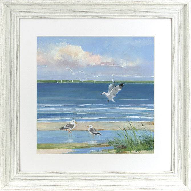 Summer Shore - Framed Print - Set of 2 for sale - Woodcock and Cavendish