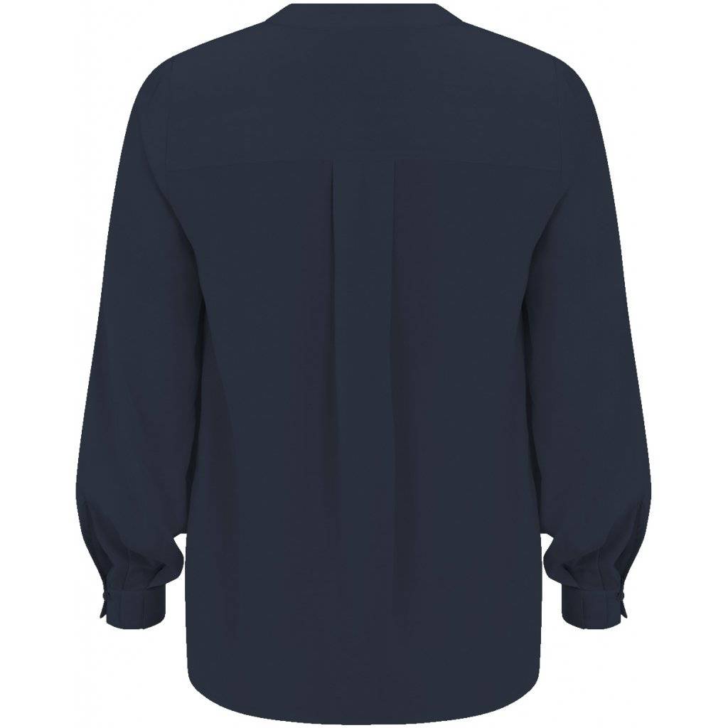 V-Neck Blouse in Rich Blue for sale - Woodcock and Cavendish