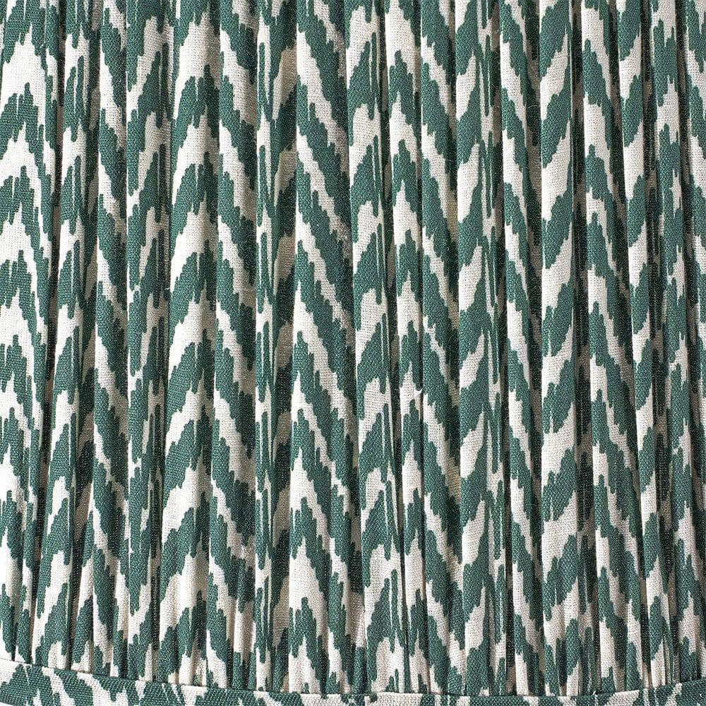 Vienna 30cm Zig Zag Gathered Forest Green Empire Shade for sale - Woodcock and Cavendish