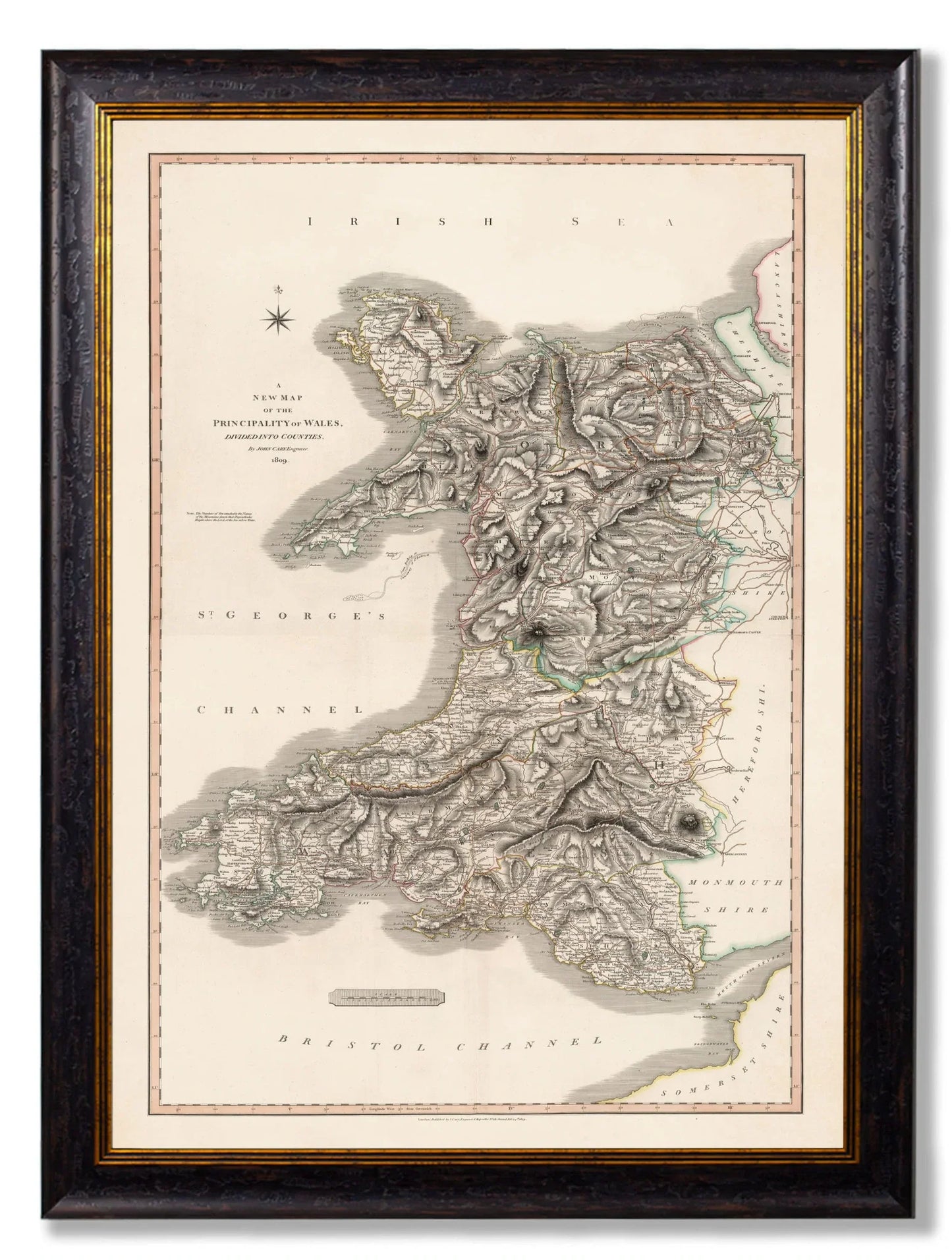 C.1809 Map of Wales Frame for sale - Woodcock and Cavendish